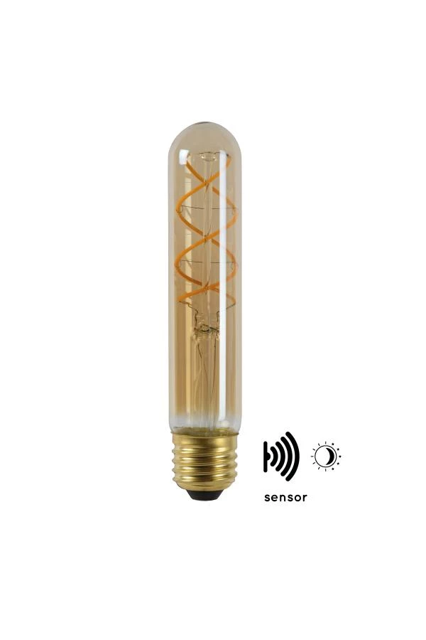 Lucide T32 TWILIGHT SENSOR - Glühfadenlampe Außen - Ø 3 cm - LED - E27 - 1x4W 2200K - Amber - UIT